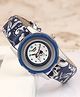 Fantasy World Round Dial Printed Strap Analogue Watch - Blue 