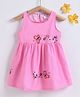 Kookie Kids Sleeveless Butterfly Printed Frock Pink (Print Placement May Vary)