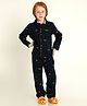 Cherry Crumble by Nitt Hyman Full Sleeves Animal Print Night Suit - Navy Blue