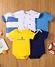 Kookie Kids Half Sleeves Onesies Pack of 5 - Multicolour