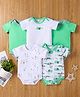 Kookie Kids Half Sleeves Onesies Multiprint Pack of 5 - green