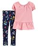 Carter's 2-Piece Peplum Jersey Tee & Legging Set - Pink