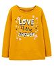 Carter's Love Jersey Top - Mustard