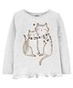 Carter's Cat Jersey Top - Grey