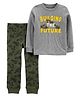 Carter's 2-Piece Jersey Tee & Camo Pant Set - Grey