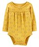 Carter's Butterfly Long Sleeve Onesie - Yellow