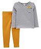 Carter's 2-Piece Striped Tee & Slub Jersey Pants - Yellow