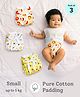 SuperBottoms DryFeel Langot for 0-9M Babies | 100% Cotton Padding | Sweet Tooth (Old Version) | Pack of 3 | 0-5kg