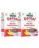 Organic Sprouted Ragi Oats & Red Lentil Porridge Mix - Banana Flavor for Babies 8-24M, No Added Sugar - Twin Pack 200g Each