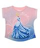 Disney By Crossroads Short Sleeves Princess Cinderella Print Top - Pink
