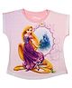 Disney By Crossroads Short Sleeves Princess Rapunzel Printed Top - Light Pink