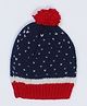 USHA ENTERPRISES Heart Knit Detailing Cap - Dark Blue