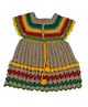 USHA ENTERPRISES Half Sleeves Striped Baby Dress - Multicolored