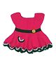 USHA ENTERPRISES Short Sleeves Watermelon Theme Baby Dress - Pink