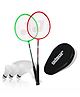 Jaspo Voyager Badminton Practice Racket Set - Red Green