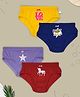 D'chica Love & Unicorn Print Pack Of 4 Assorted Colors Panties - Multi Color
