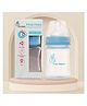 R for Rabbit First Feed 150 ml Baby Feeding PP Bottle with Anti-Colic Wide Neck, BPA Free Soft Silicone Nipple, Milk Feeder for New Born/Infants/Toddler Kids of 0+ Months (Lake Blue)