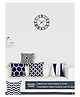 Elementary Premium Cotton Geometric Theme Cushion Covers Pack of 5 - Dark Blue