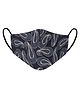 VEA Adults 3 Ply Cotton Face Mask Peacock Pattern - Navy Blue