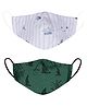 VEA Adults 3 Ply Cotton Face Masks Floral Pack of 2 - Navy & Grey