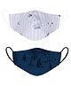 VEA Adults 3 Ply Cotton Face Masks Floral Pack of 2 - Black & Grey