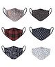 VEA Adults 3 Ply Cotton Face Masks Multi Print Pack of 6 - Multicolour