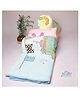 The Little Lookers 100% Cotton Printed Towel Pack of 3 - Pink White Blue ( Print May Vary )