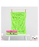The Little Lookers Small Cotton Bath Towels Set of 2 - Green Pink ( Print May Vary )
