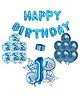 Shopperskart 1st Birthday Balloon Decor Kit Blue - Pack of 34