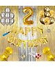 Shopperskart 2nd Happy Birthday Kit Golden - Pack of 76