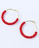 Aabacus One Color Beads Earrings - Red