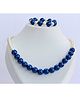 Aabacus Beaded Necklace & Bracelet - Blue