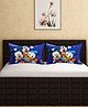 Disney By Kuber Mart Industries Mickey Mouse Theme Silk Pillow Cover Set of 2 - Blue