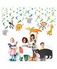 Funcart  Jungle Animal Themed Swirl Decorations Multicolor - Pack of 6