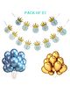 Funcart Happy Birthday Decor Kit Blue Golden - Pack of 21