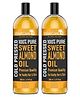 WishCare 100% Pure Cold Pressed Sweet Almond Oil - 200ml (Pack of 2)