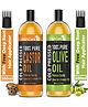 WishCare Pure Cold Pressed Castor Oil & Olive Oil With Applicator Pack of 2 - 200 ml each