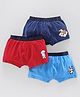 Babyoye Cotton Trunks Multiprint Pack of 3 - Blue Red