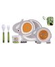 FunBlast Bamboo Fibre Elephant Theme Dining Set of 5- Multicolor