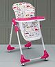 LuvLap Royal High Chair with Adjustable Heights And Wheels - Pink