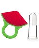 INFANTSO Non-Toxic Food-Grade Silicone Watermelon Shaped Baby Teether & Finger Brush Combo
