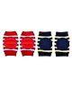 The Little Lookers Striped Baby Knee Pads Set of 2 Pairs - Red Navy