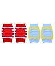 The Little Lookers Striped Baby Knee Pads Set of 2 Pairs - Red Blue