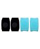 The Little Lookers Anti Slip Padded Baby Knee Pads Set of 2 Pairs - Black Blue