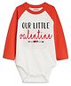 KNITROOT Our Little Valentine Print Full Sleeves Onesie - White