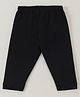Babyhug Lace Border Three Fourth Leggings - Black