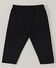Babyhug Lace Border Three Fourth Leggings - Black