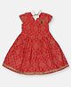 Young Birds Short Sleeves Design Printed Dress - Red