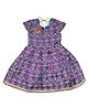 Young Birds Short Sleeves Design Printed Dress - Purple