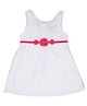 Young Birds Sleeveless All Over Stars Printed Dress - White